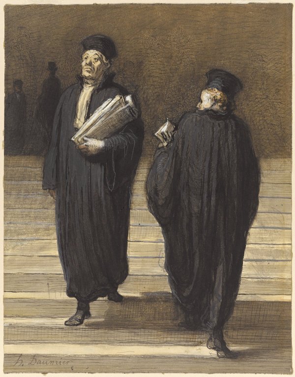 A két kolléga (jogászok) alkotó: Honoré Daumier