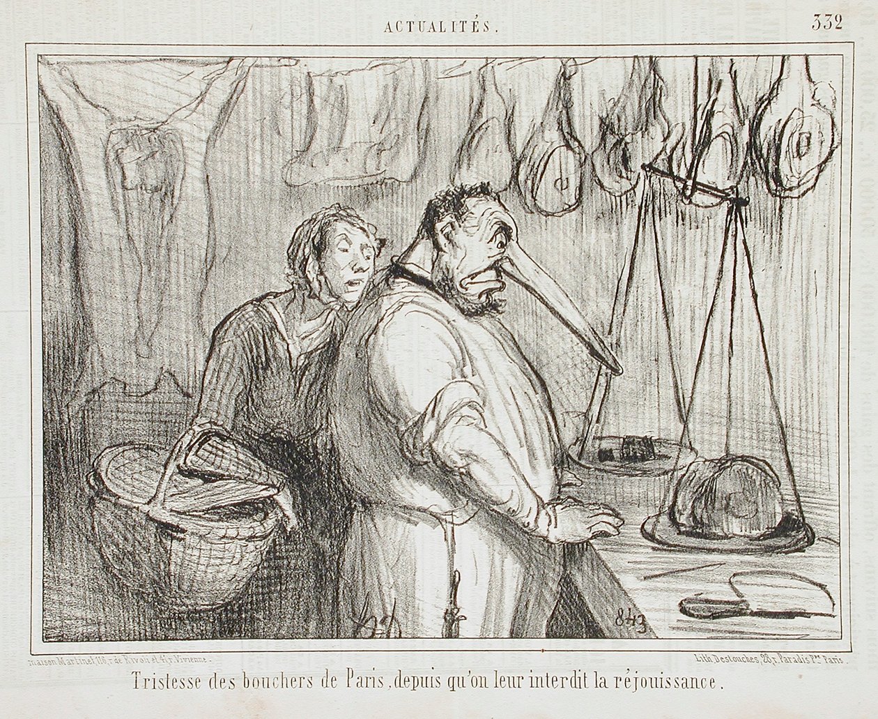A párizsi hentesek szomorúsága alkotó: Honoré Daumier