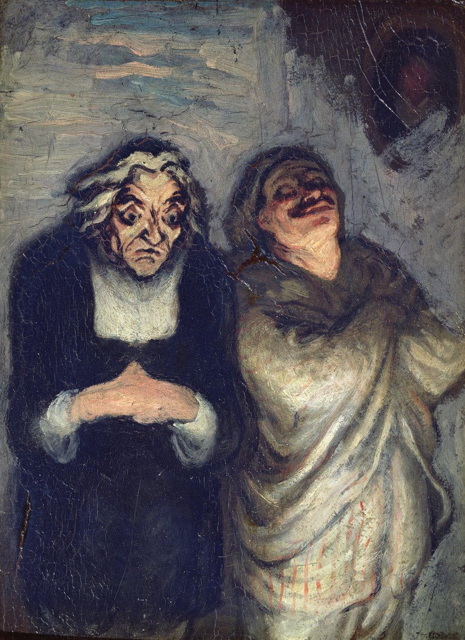 Un Scapin vagy Sc ène de comédie, 1863-1865 (olaj, fa) alkotó: Honoré Daumier