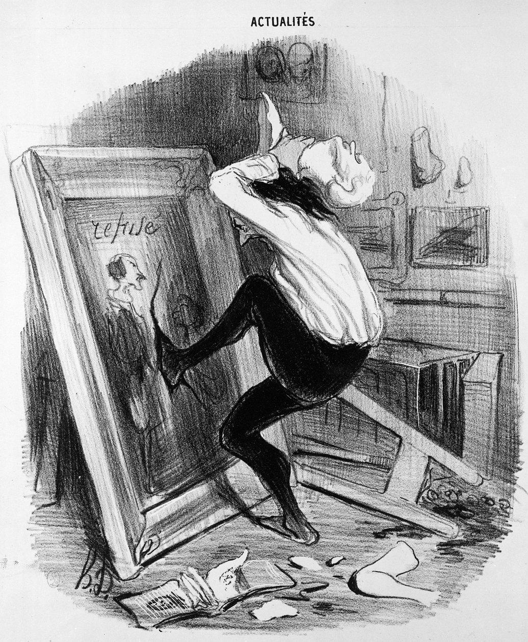 „Hálátlan ország, nem kapod meg a remekművemet”, 1840 alkotó: Honoré Daumier