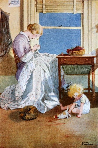 Illusztráció az „Iskola és otthon verseinek kincstárából”, M.G.Edgar és Eric Chilman (színes litó) válogatta alkotó: Honor Charlotte Appleton