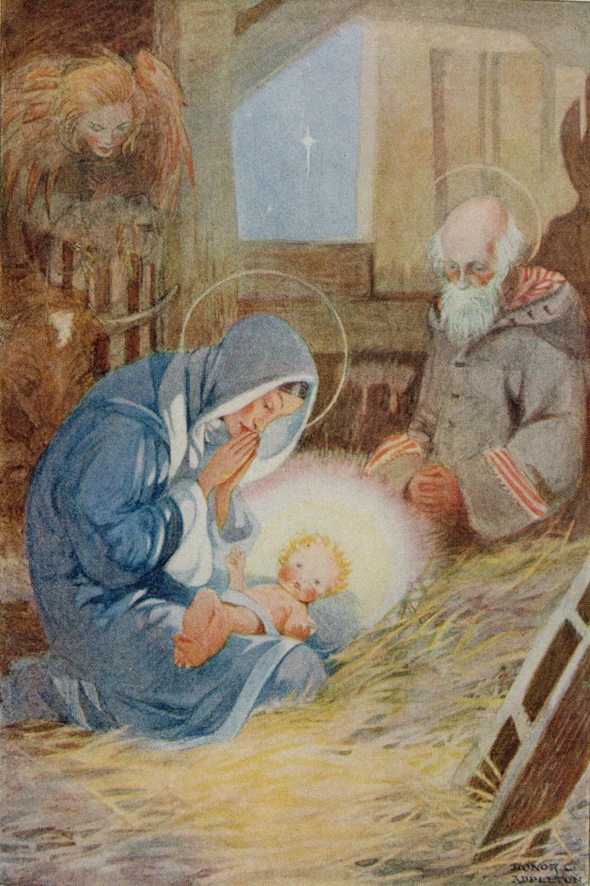 Illusztráció az „Iskola és otthon verseinek kincstárából”, M.G.Edgar és Eric Chilman (színes litó) válogatta alkotó: Honor Charlotte Appleton