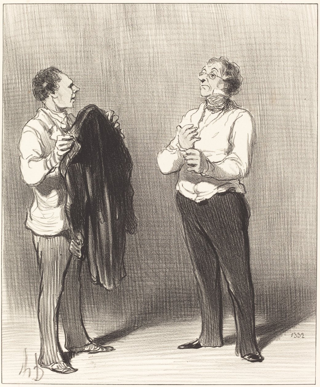 (A szolga) - Monsieur jól tenné... alkotó: Honoré Daumier