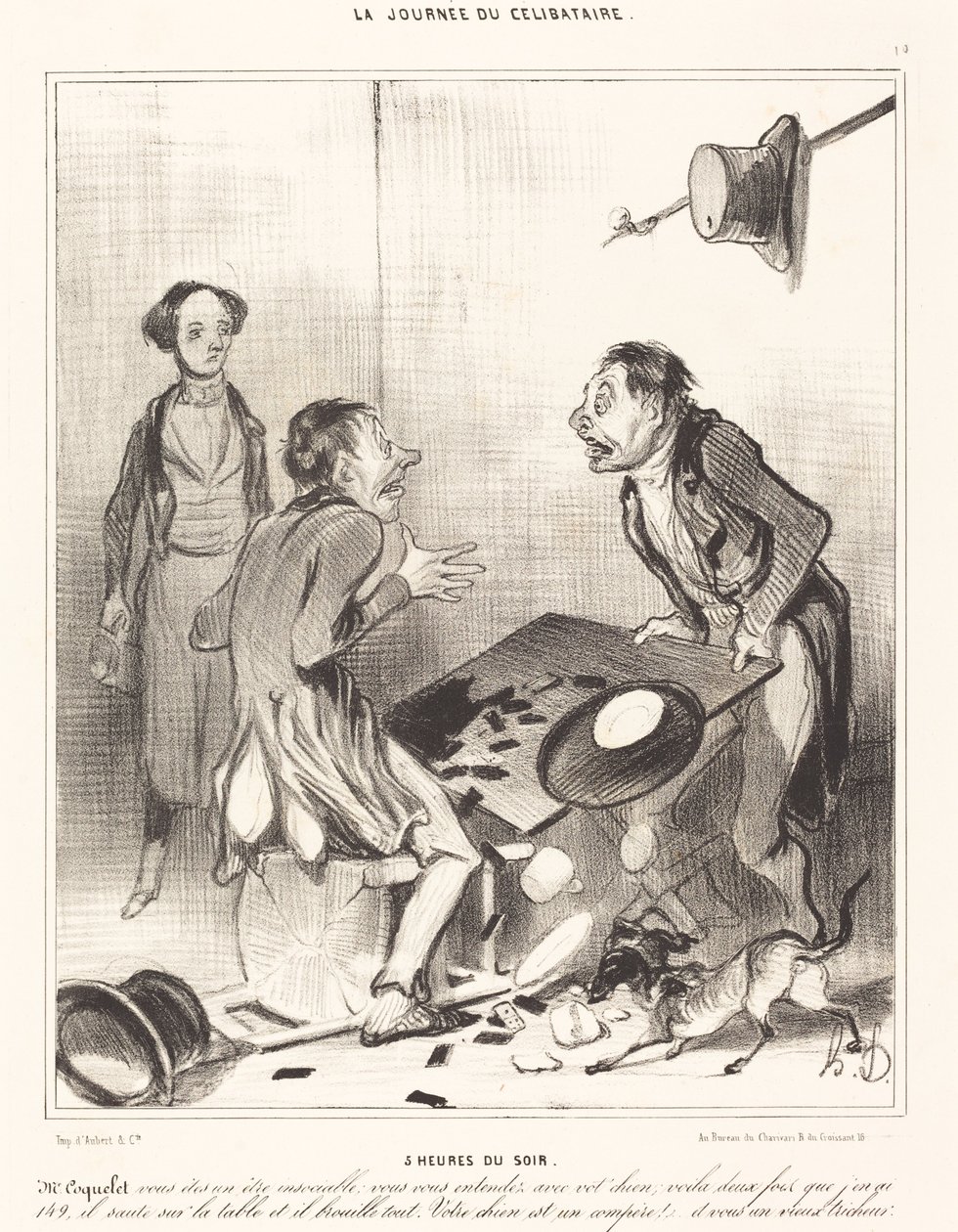 5 órakor. alkotó: Honoré Daumier