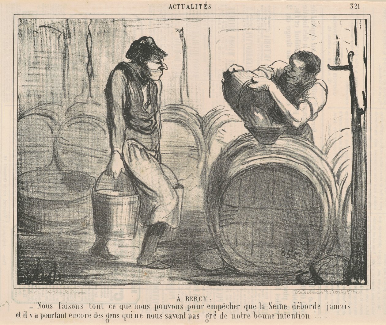Bercynél: Megteszünk... amit tudunk... alkotó: Honoré Daumier