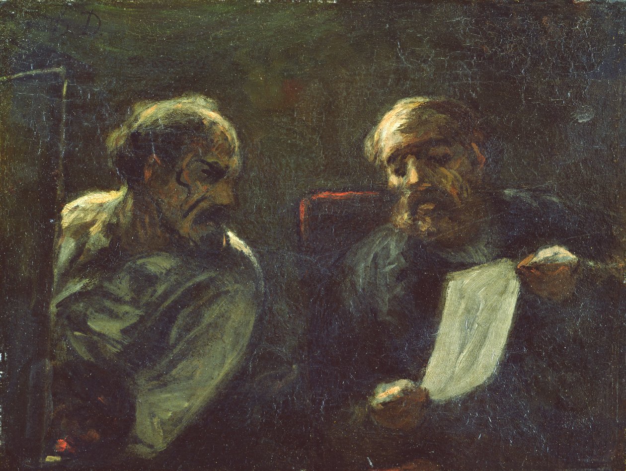 Beszélgetés a stúdióban, 1852-55 alkotó: Honoré Daumier