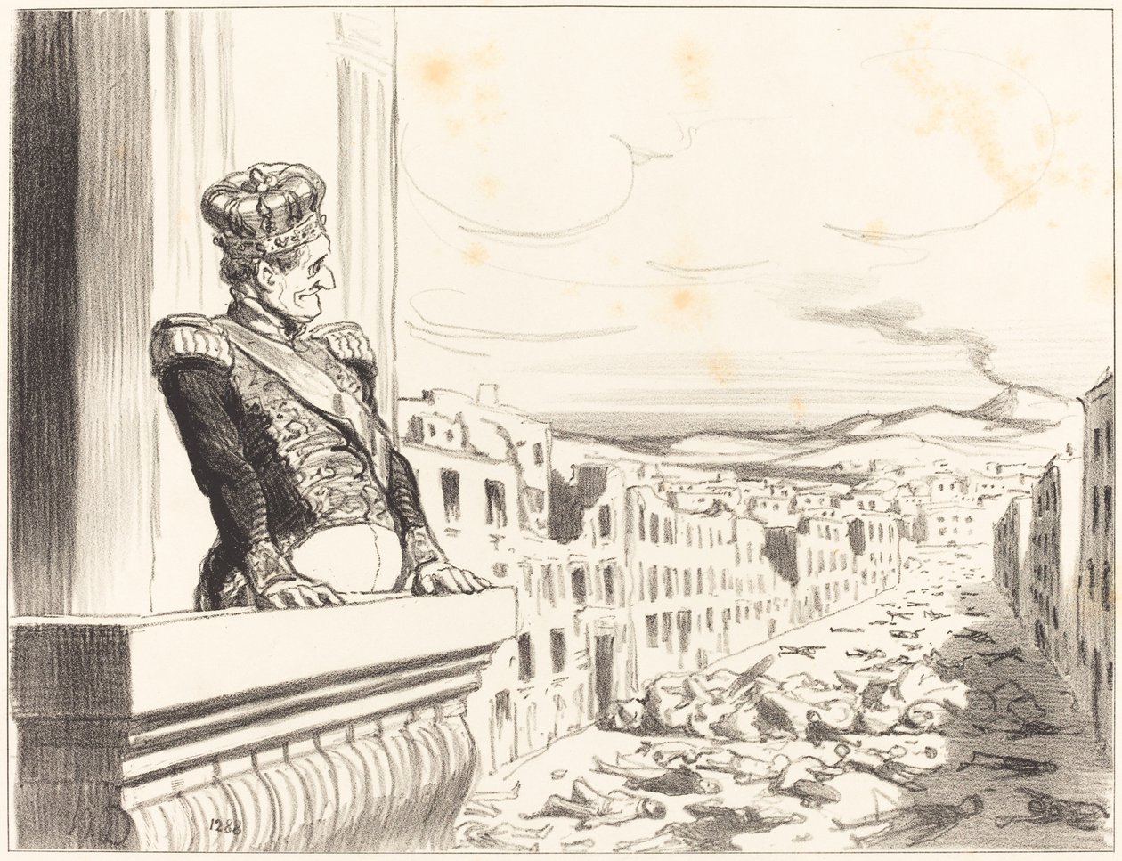 Nápolyban - A királyok legjobbja... (1. lemez) alkotó: Honoré Daumier