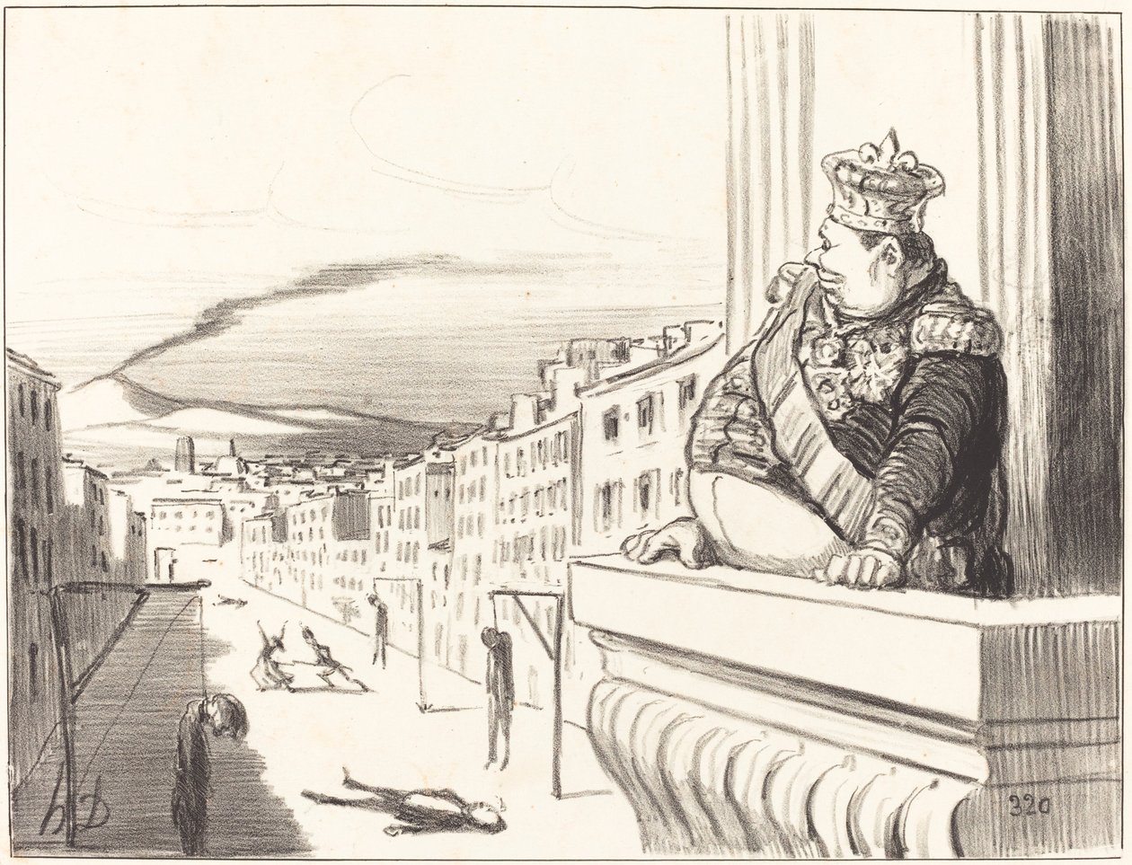 Nápolyban - A királyok legjobbja... (2. lemez) alkotó: Honoré Daumier