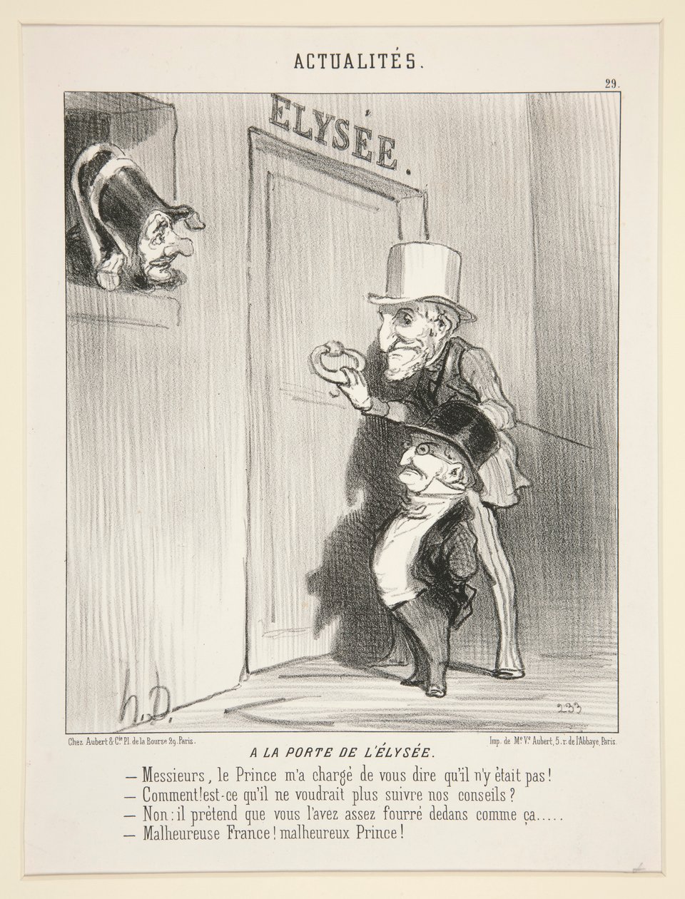 Az ajtóban a alkotó: Honoré Daumier
