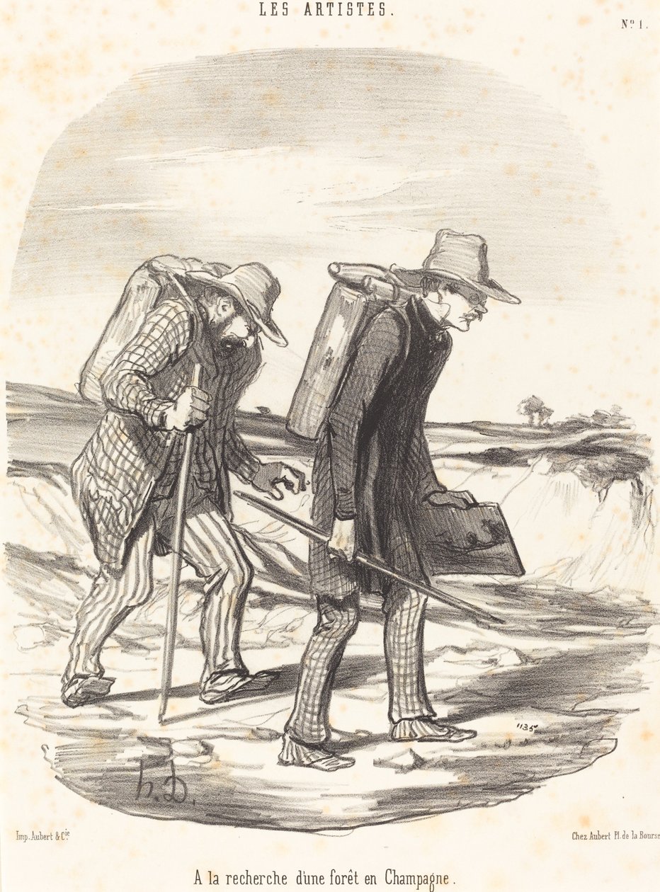 Erdőt keresve Champagne-ban alkotó: Honoré Daumier
