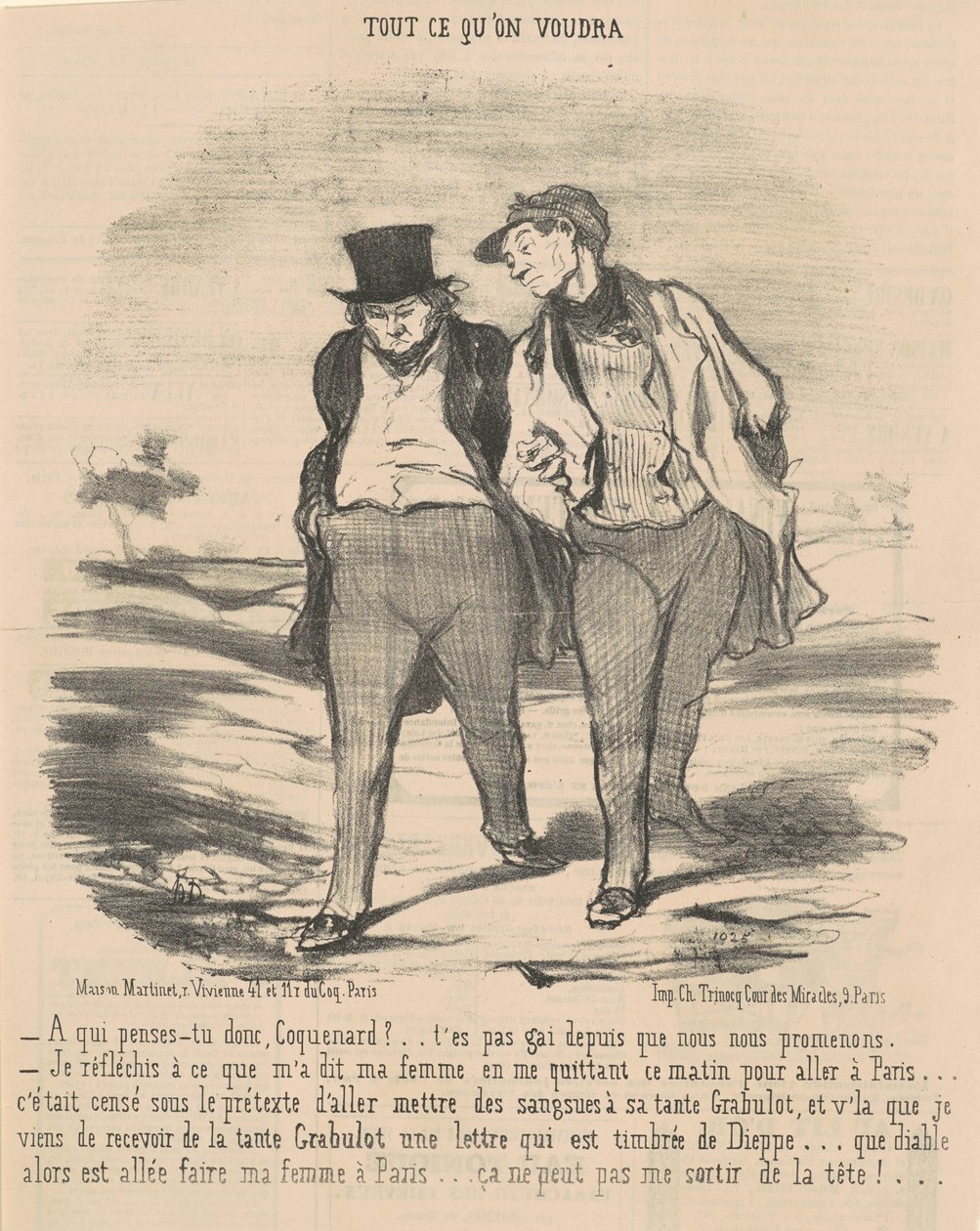 Kire gondolsz, te gazember? ... alkotó: Honoré Daumier