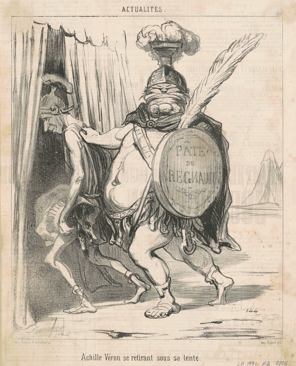 Achille Vèron visszavonul a sátrába alkotó: Honoré Daumier
