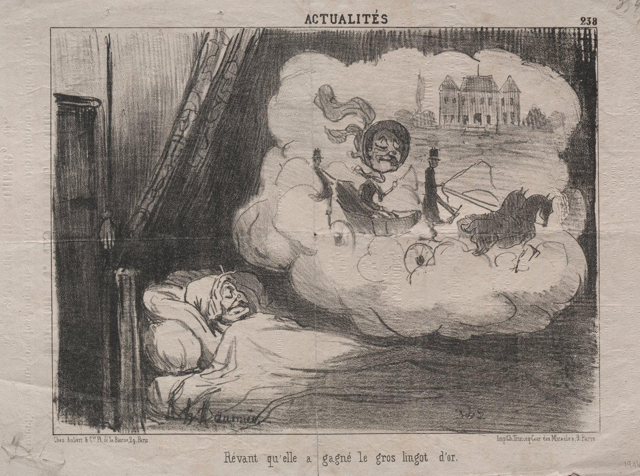 Aktualitások (238. sz.): arról álmodozott, hogy sok aranyrúdot nyert alkotó: Honoré Daumier
