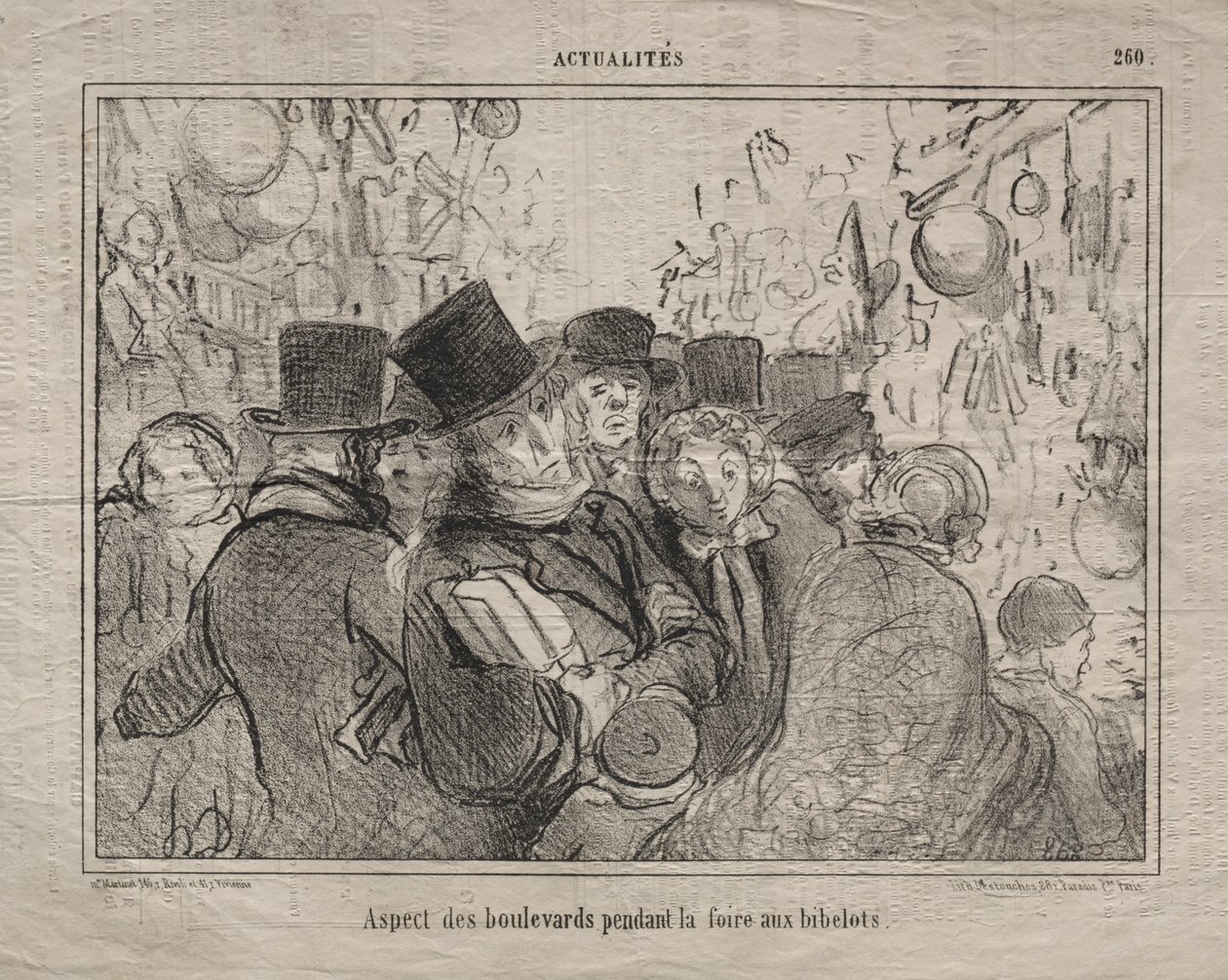 Aktualitások (260. sz.): A körutak látványa a csecsebecsék piacán alkotó: Honoré Daumier