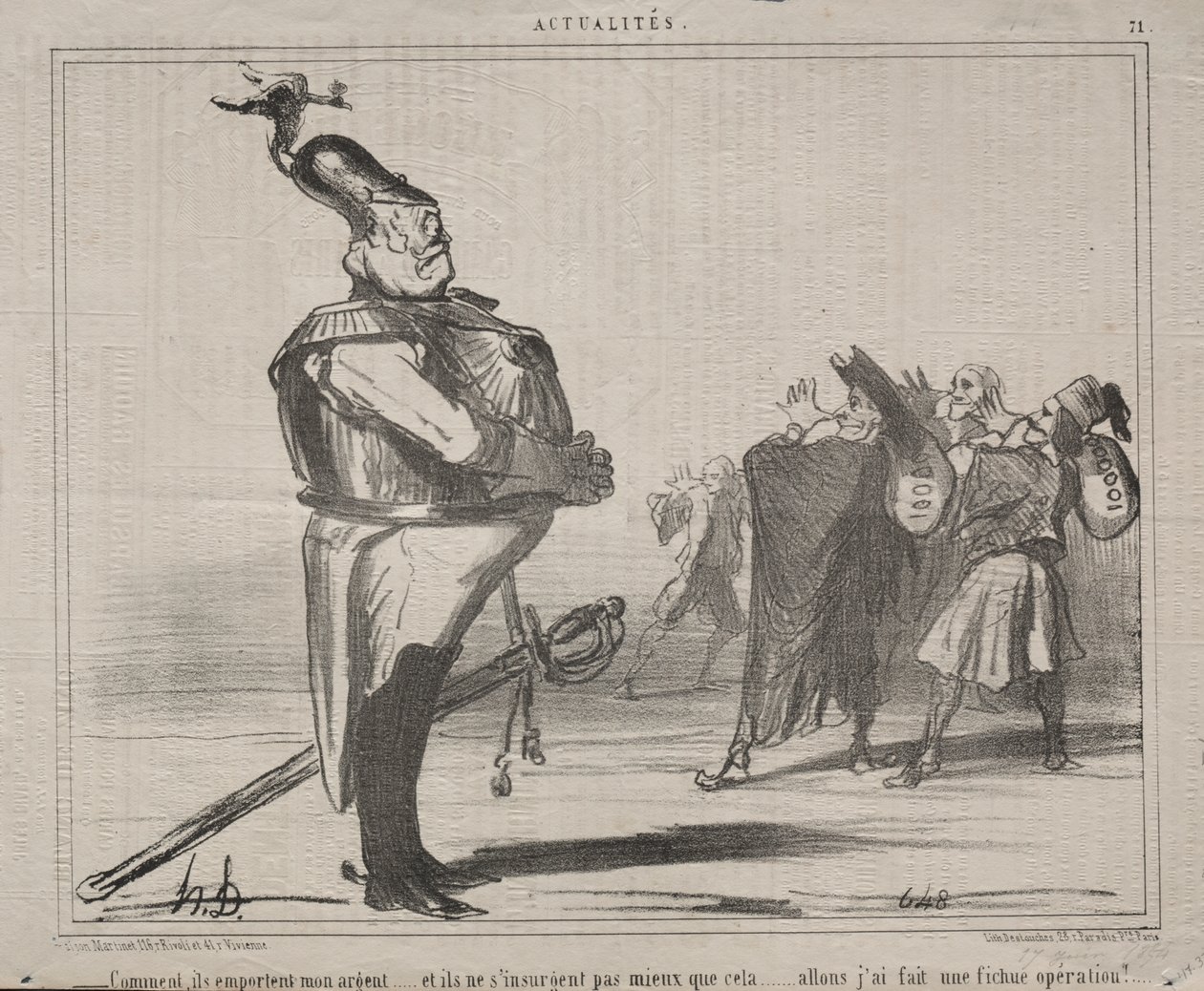 Aktualitások (71. sz.): Miért veszik el a pénzem... alkotó: Honoré Daumier