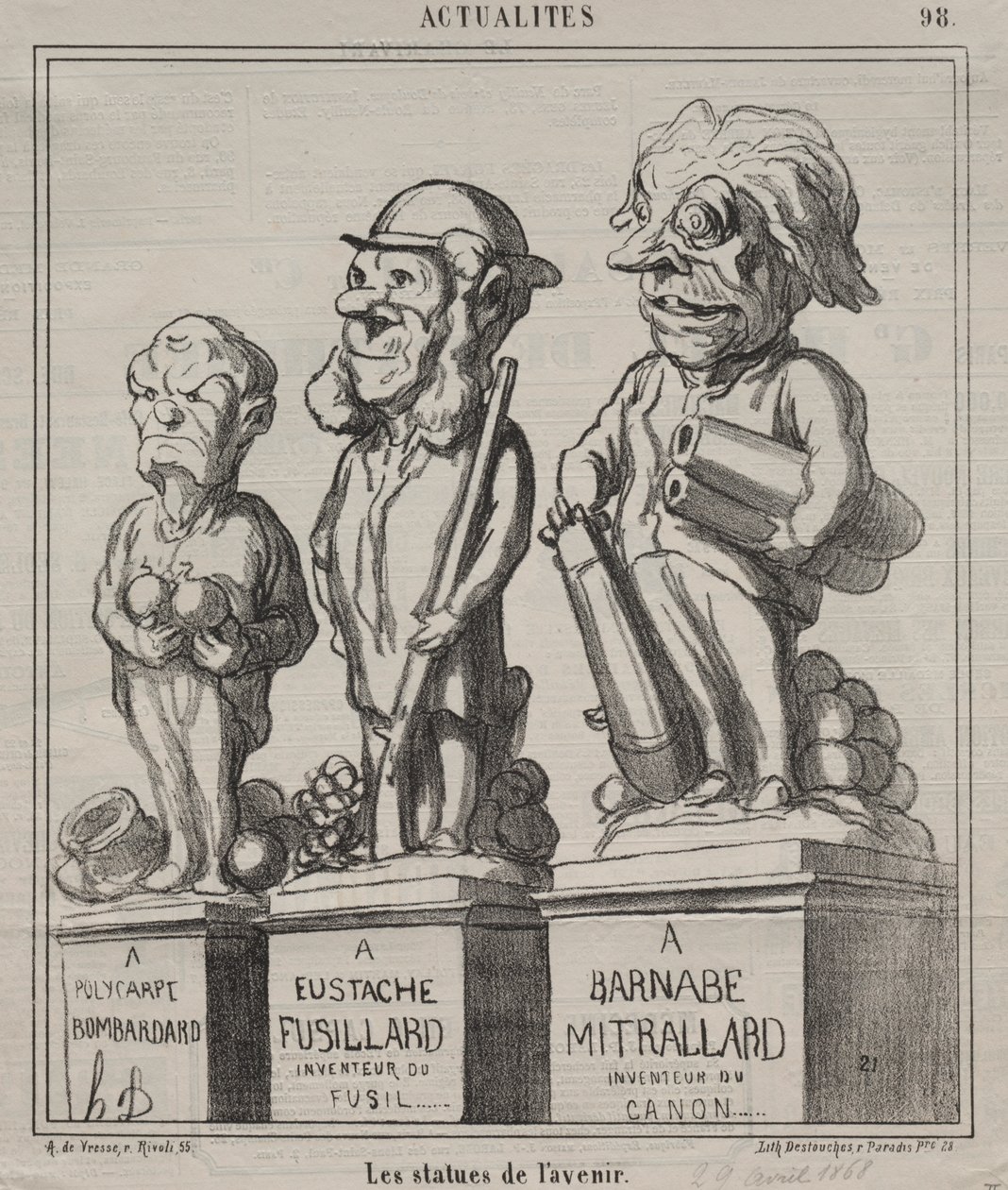 Aktualitások (98. tábla): A jövő szobrai alkotó: Honoré Daumier