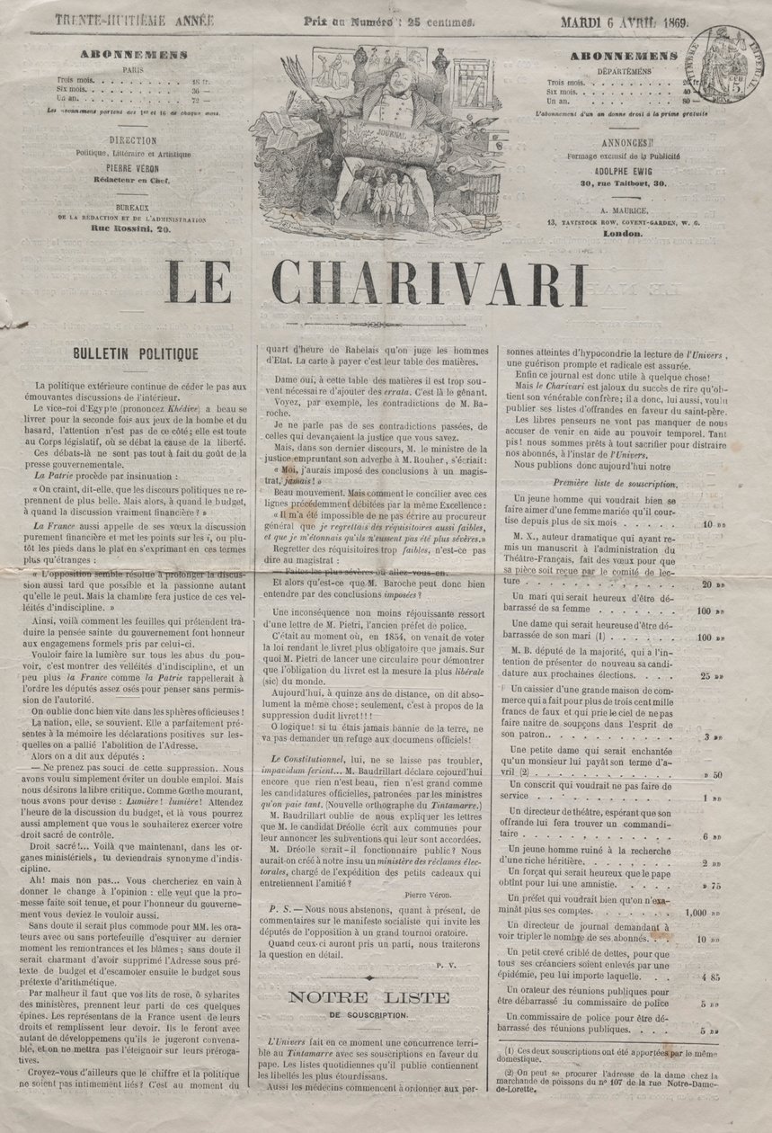 Aktualitások 64. sz.: A karcsúsodás nehézségei, 1869. alkotó: Honoré Daumier