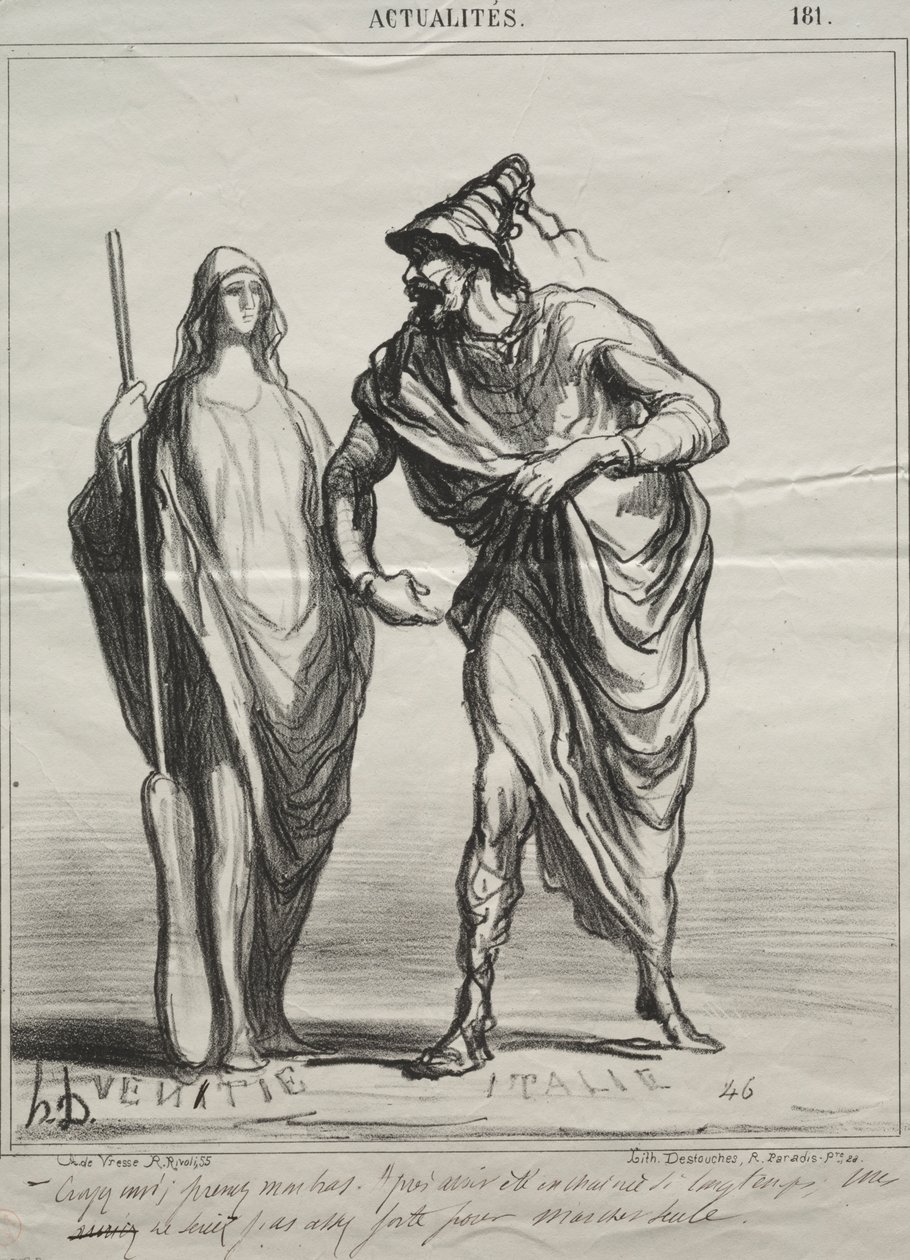 Aktualitások, 181-es tábla: Minek tartasz engem! Fogd meg a karomat alkotó: Honoré Daumier