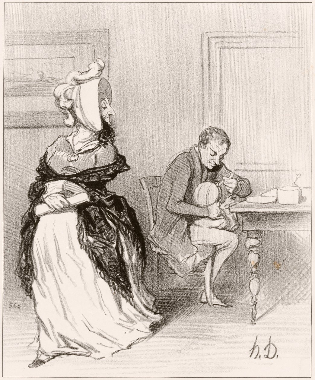 Viszlát, kedvesem, megyek a kiadóimhoz... alkotó: Honoré Daumier