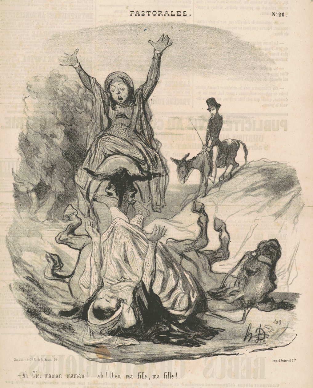Ah! Ég anya anya... Ah! Istenem lányom... alkotó: Honoré Daumier