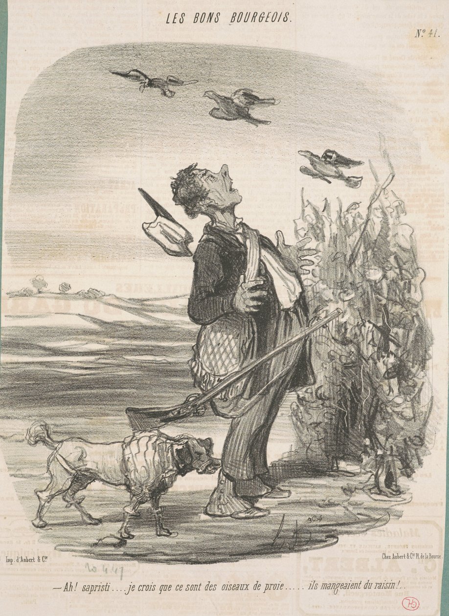 Ah! ... azt hiszem, ragadozó madarak... alkotó: Honoré Daumier