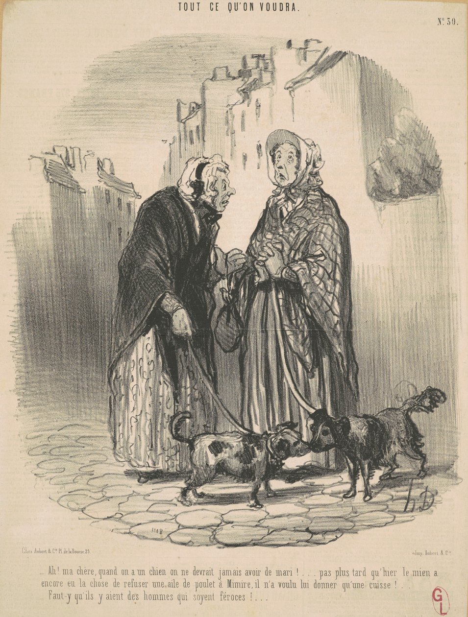 Ah! Drágám, ha van kutyád... alkotó: Honoré Daumier