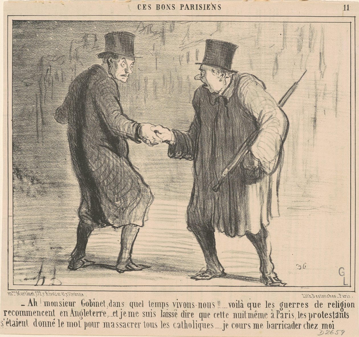 Ah! Monsieur Gobinet, mennyi idő alatt... alkotó: Honoré Daumier