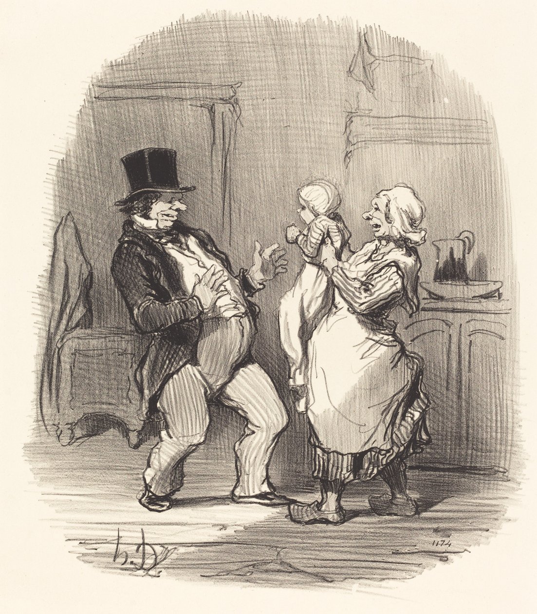 Ah! uram... ne nevess rajta így... alkotó: Honoré Daumier