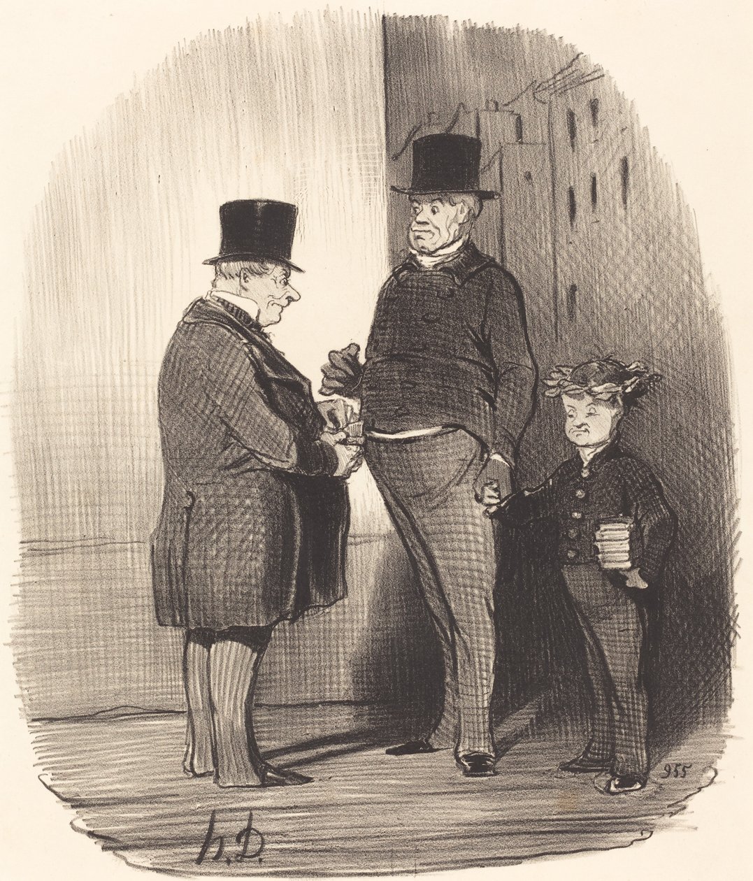 Ah! jó vagy a latin versekben, fiatalember... alkotó: Honoré Daumier