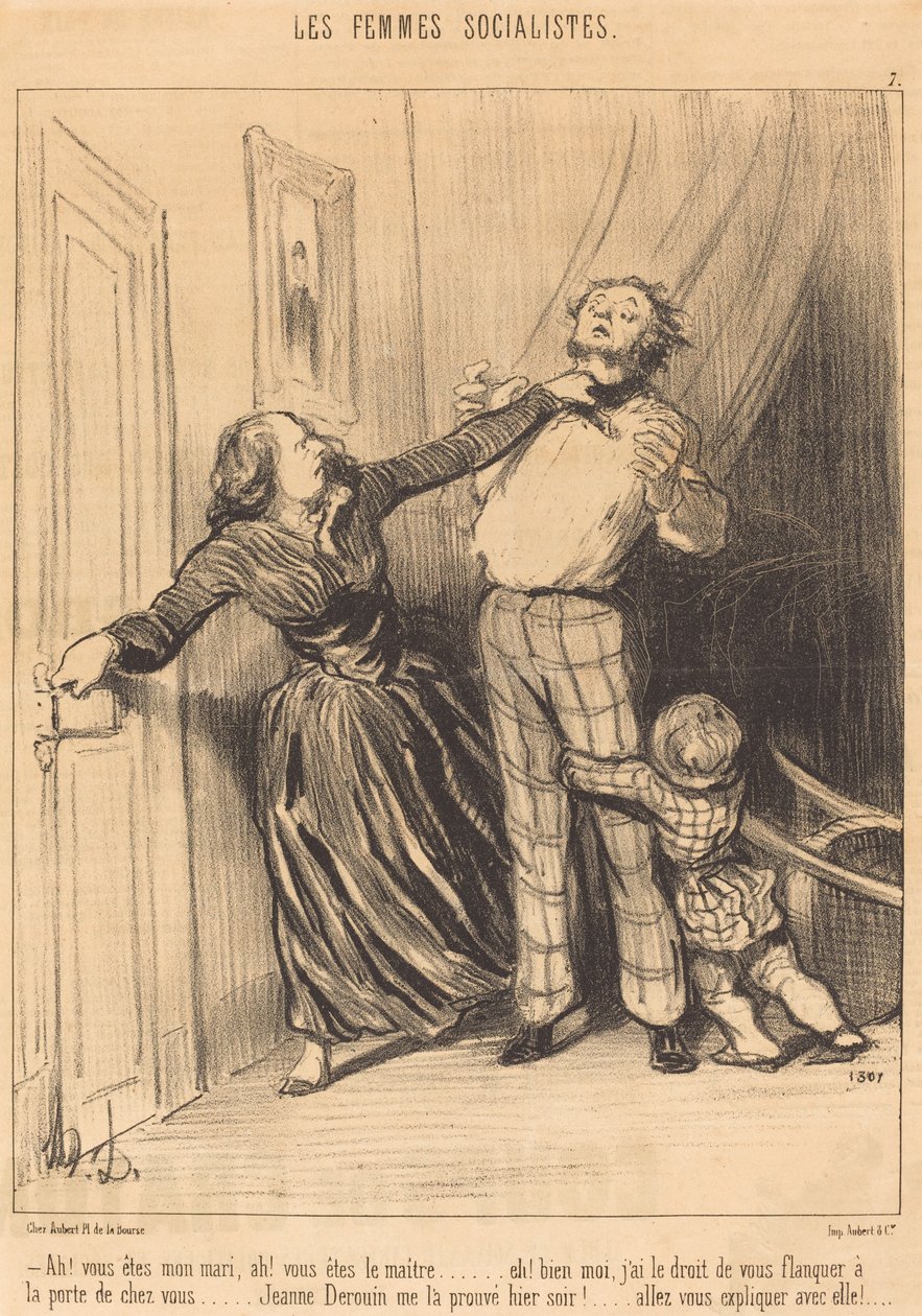 Ah! te vagy a férjem, ah! te vagy a mester... alkotó: Honoré Daumier