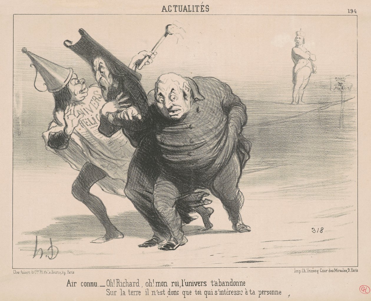 Levegő ismert: Ó! Richard Ó! Királyom ... alkotó: Honoré Daumier