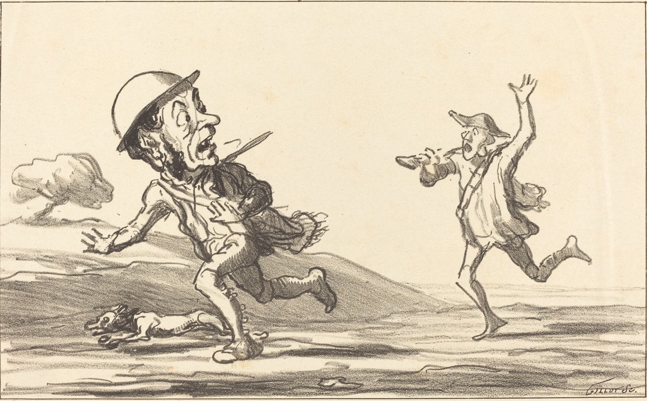Ugyan már!... úgy tűnik... fenntartott vadászat alkotó: Honoré Daumier