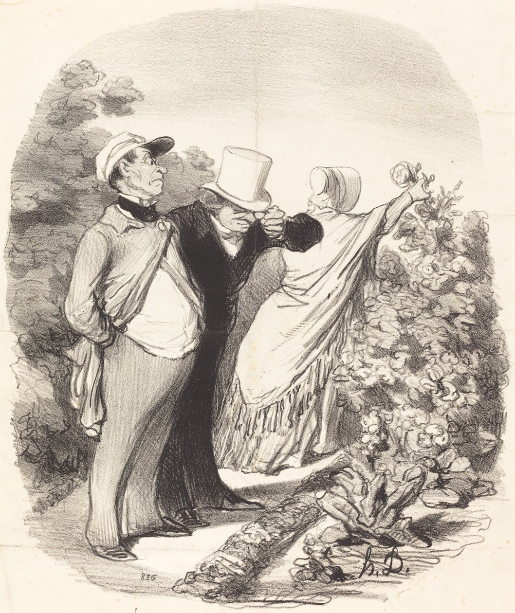 Gyerünk!... itt rózsát szed nekem... alkotó: Honoré Daumier