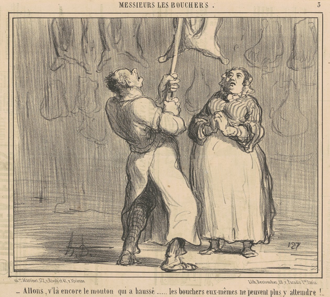 Gyerünk, megint ott van a bárány, amely feltámadt alkotó: Honoré Daumier