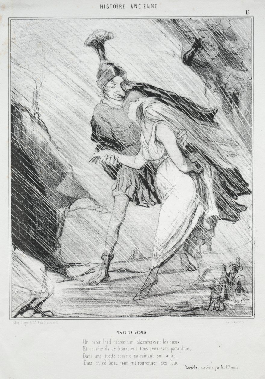 Ókori történelem (15. tábla): Aeneas és Dido alkotó: Honoré Daumier