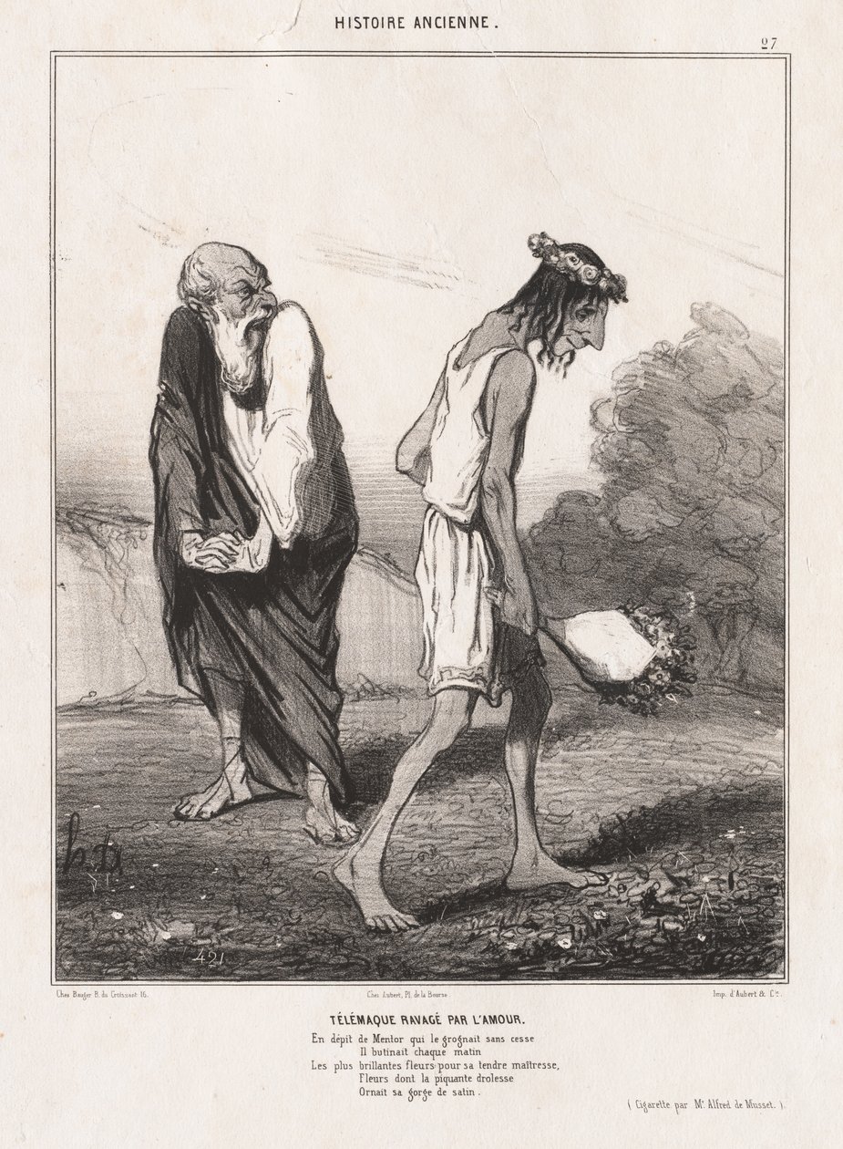 Ókori történelem: Pl. 27, Telemachus Ravaged by Love alkotó: Honoré Daumier