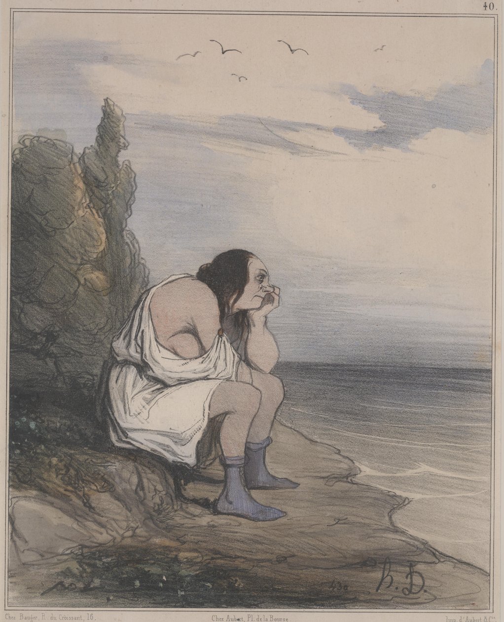 Ókori történelem, sz. 40: The Despair of Calypso (Ancient History, 40. sz.: The Despair of Calypso alkotó: Honoré Daumier