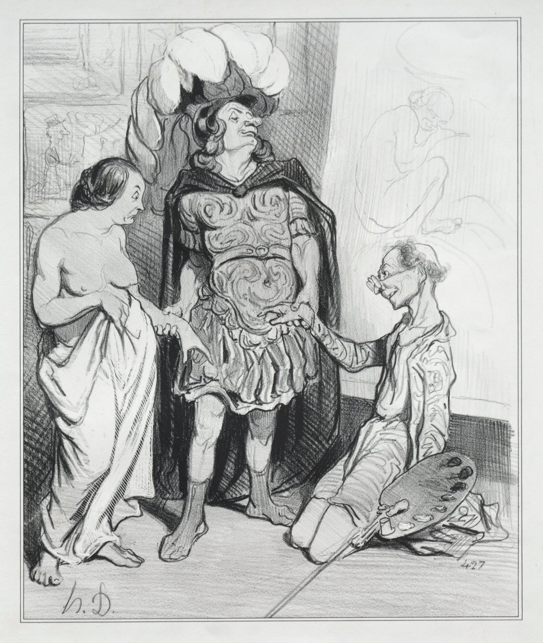 Apelles és Campaste alkotó: Honoré Daumier