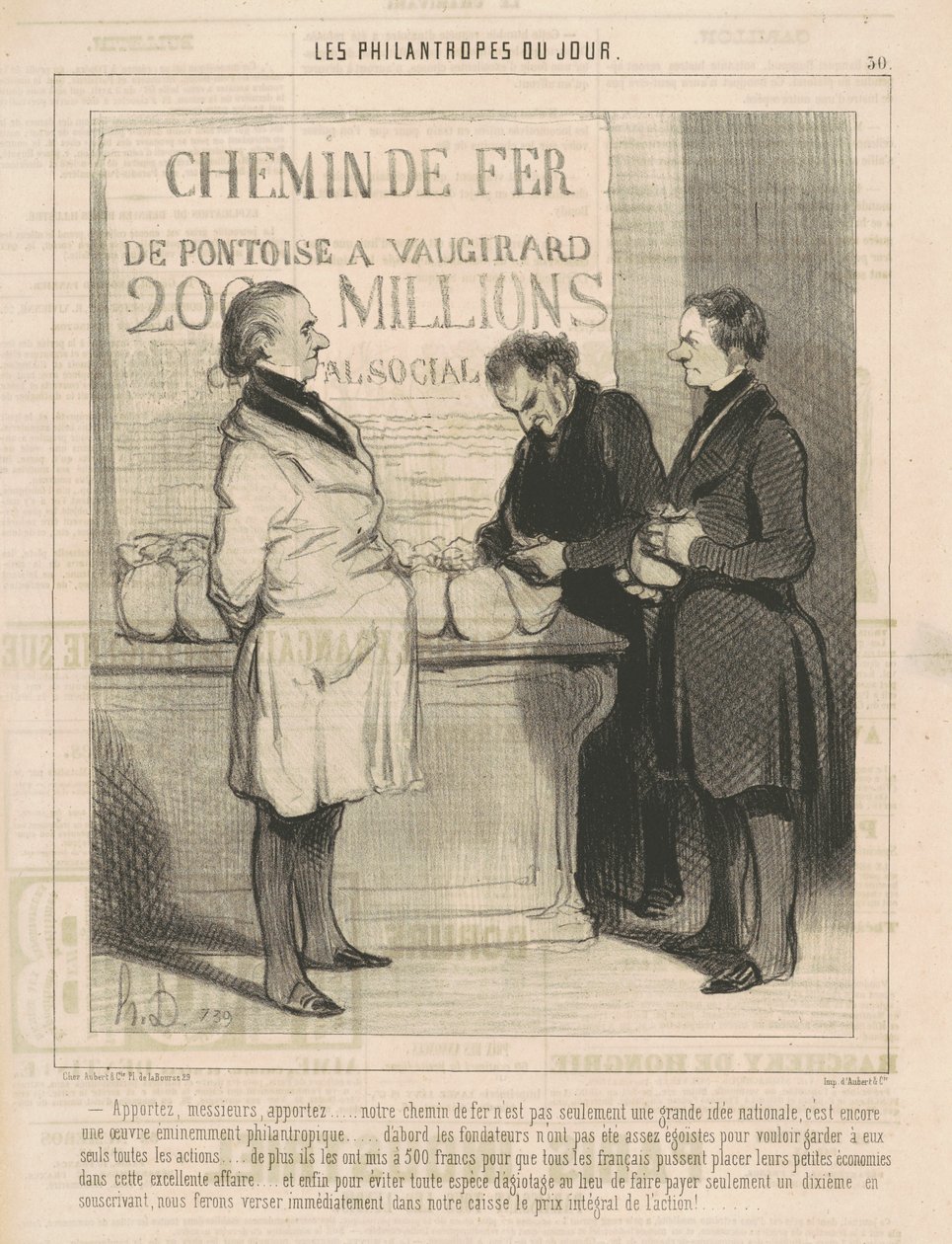 Hozzátok, uraim, hozzák... alkotó: Honoré Daumier