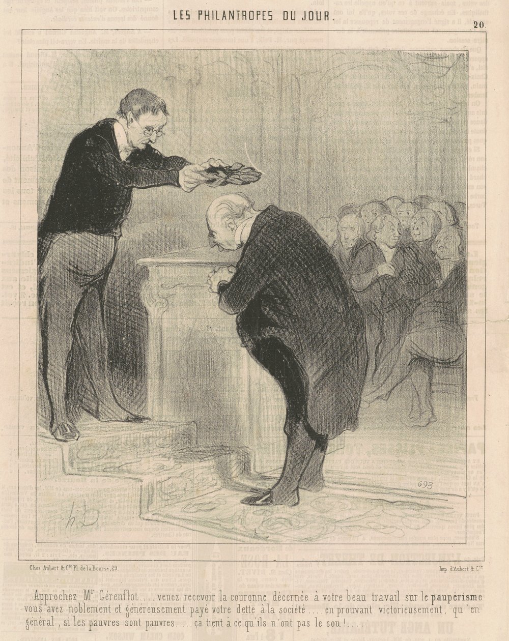 Közeledjen Gérenflot úrhoz ... gyere és fogadd ... alkotó: Honoré Daumier