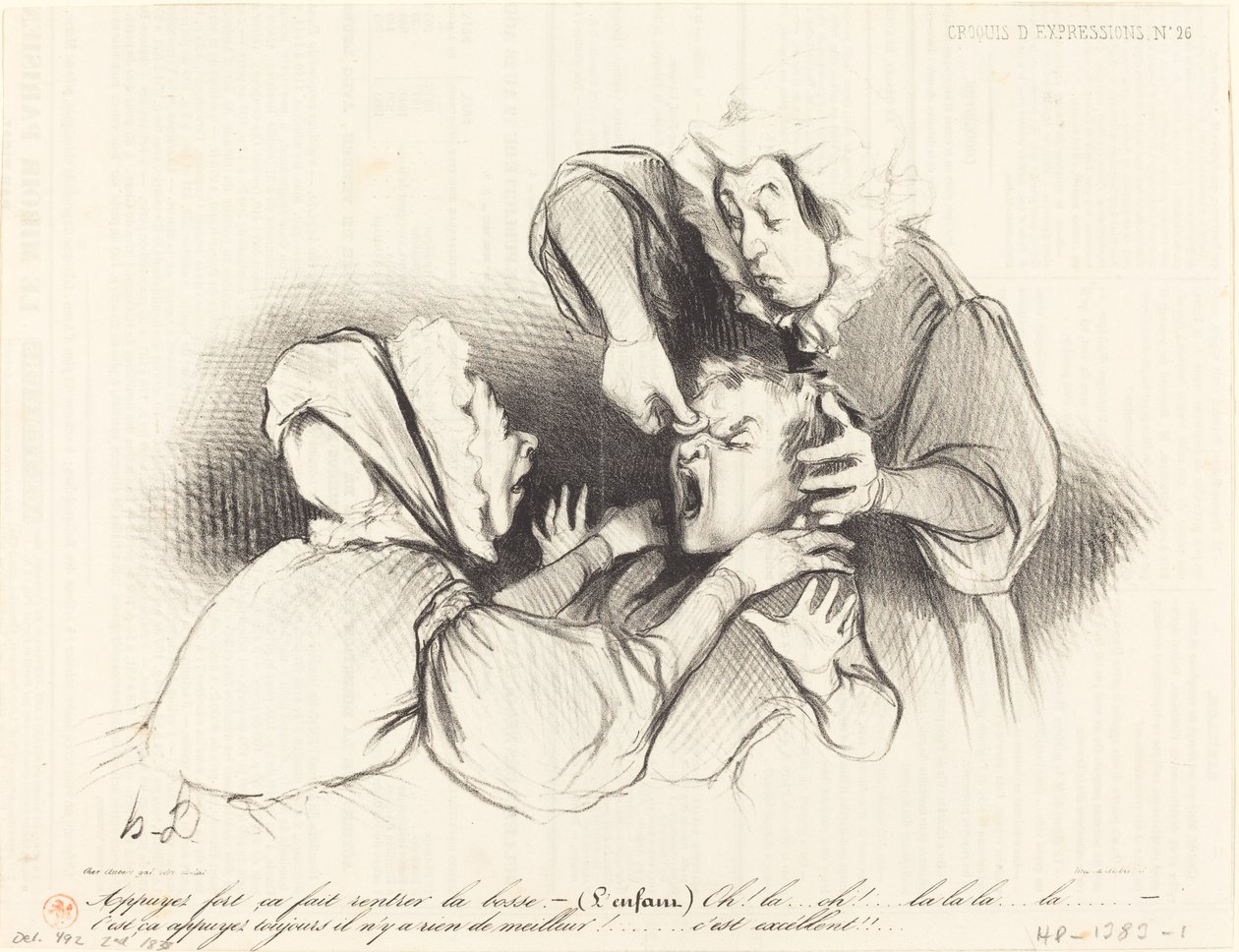 Erősen nyomd meg, bemegy a dudor... alkotó: Honoré Daumier