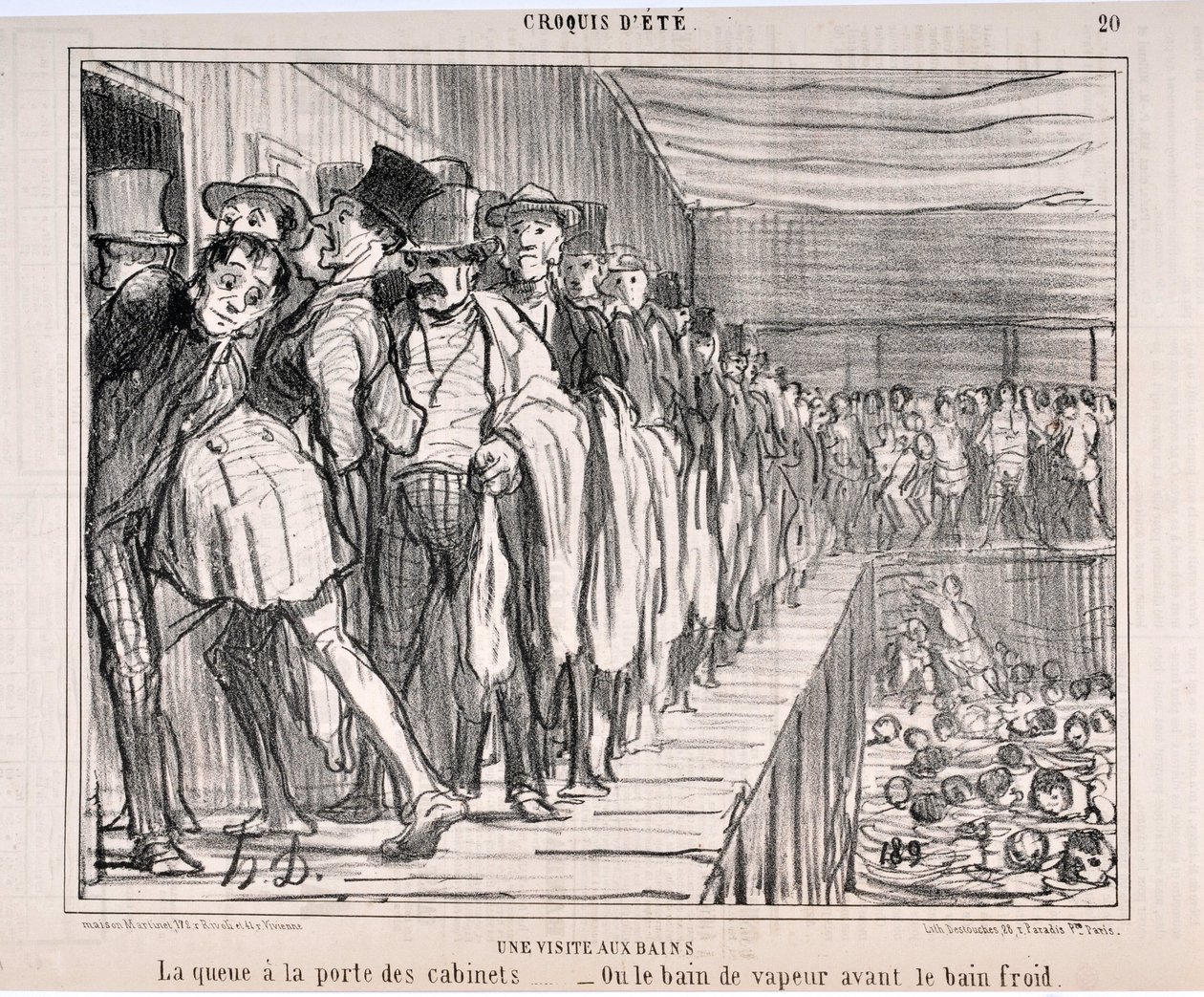 Honore Daumier (1808-1879) alkotásai Charivari 1858-ból való: Serie CRUQUIS D