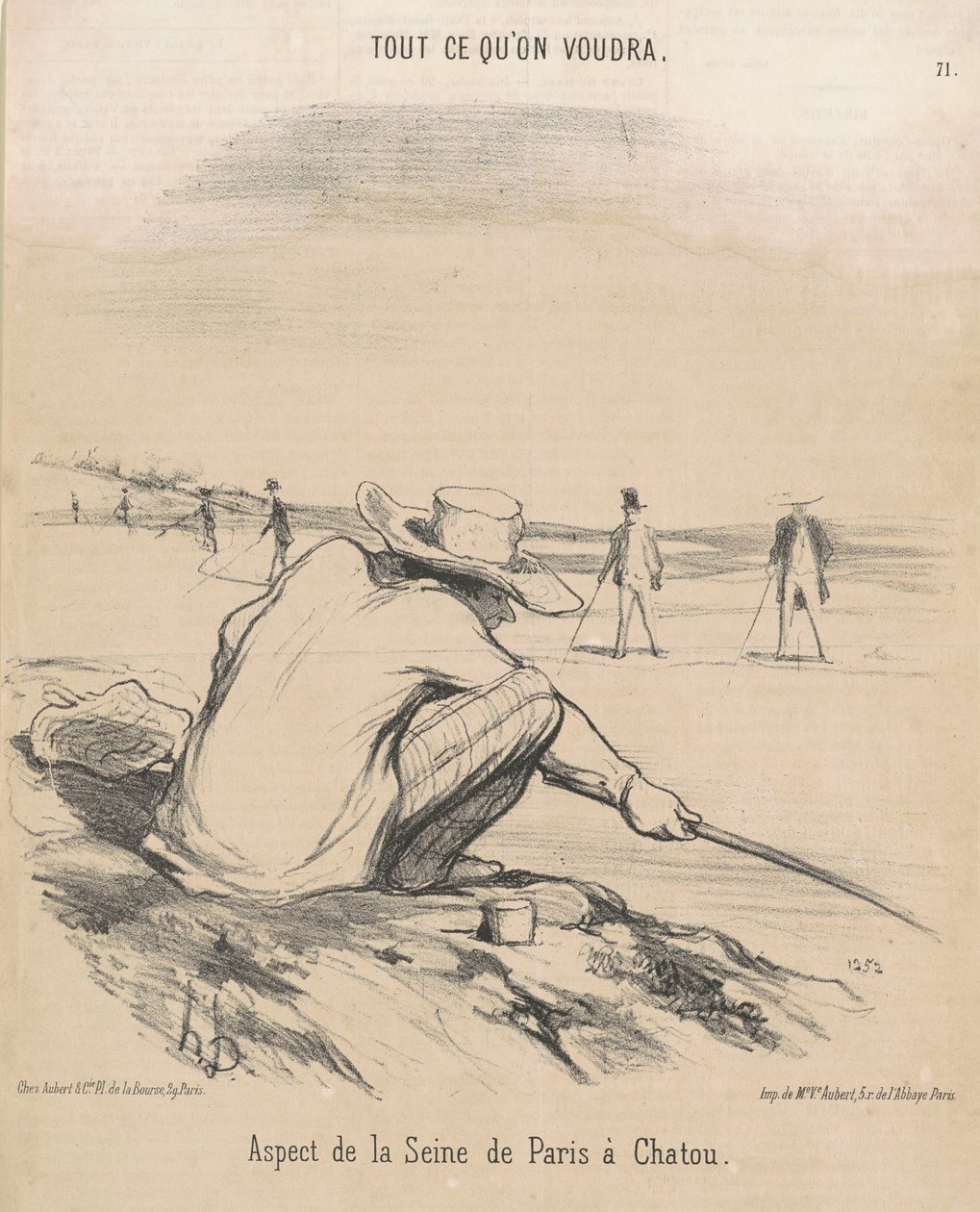 A Szajna része Párizstól Chatou-ig alkotó: Honoré Daumier