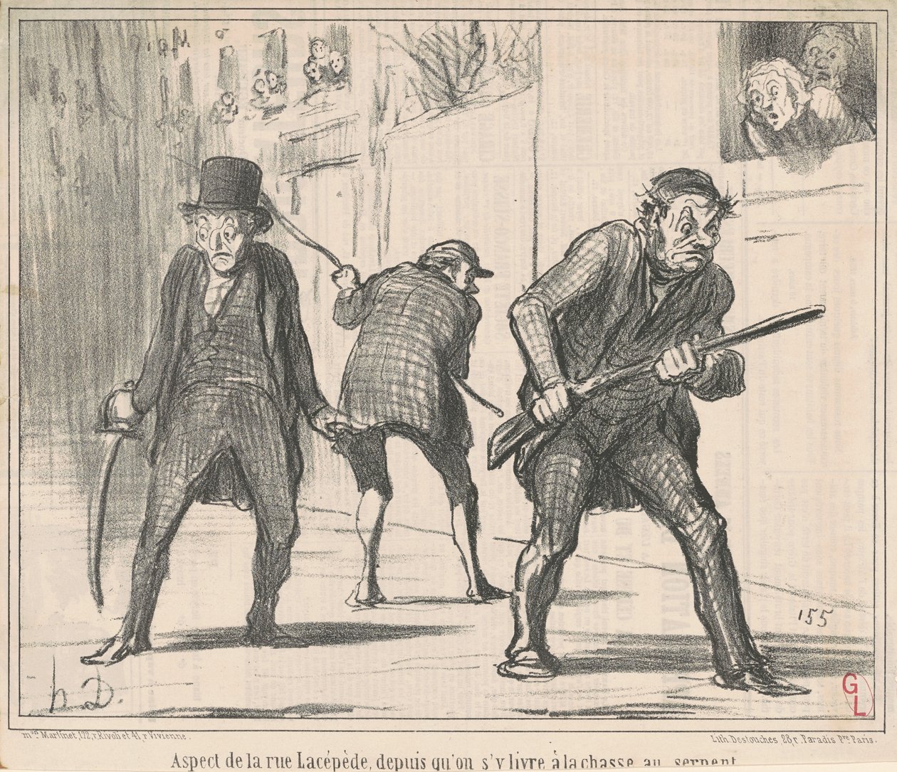 A rue Lacépède oldala ... alkotó: Honoré Daumier