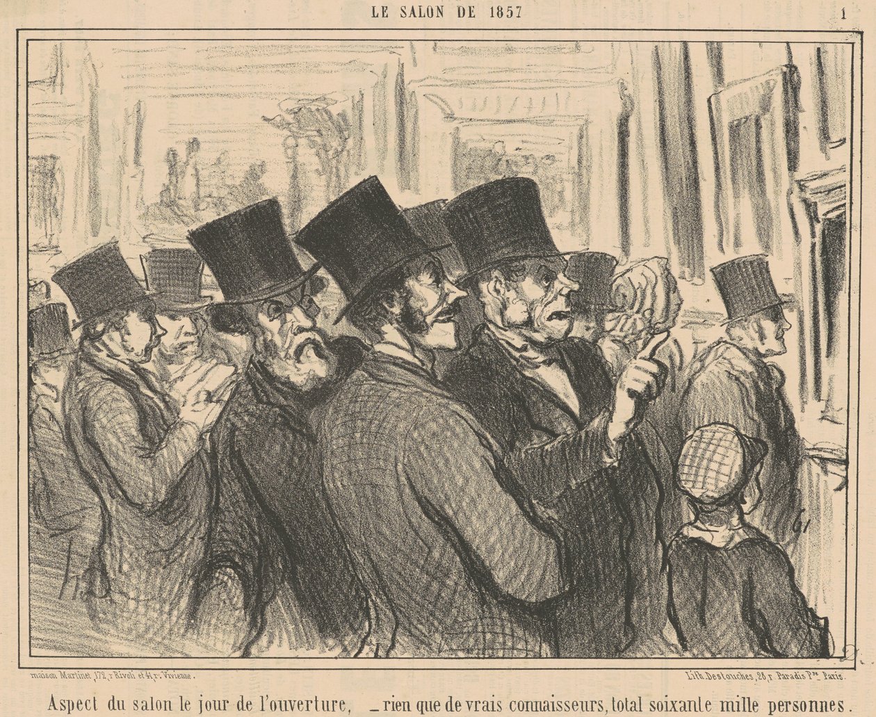 Szalon megjelenés a nyitás napján... alkotó: Honoré Daumier