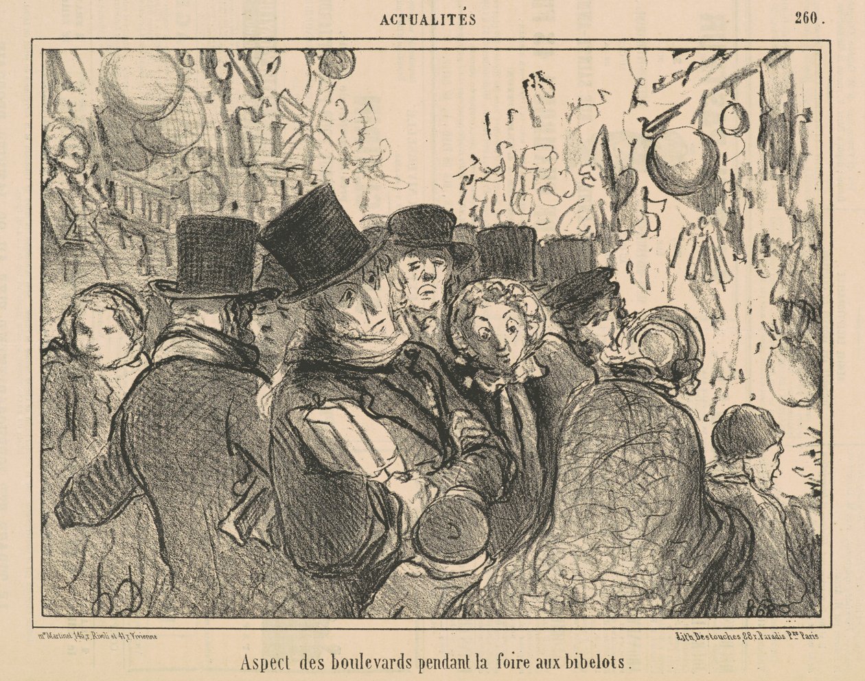 A körutak megjelenése a curio vásár idején alkotó: Honoré Daumier