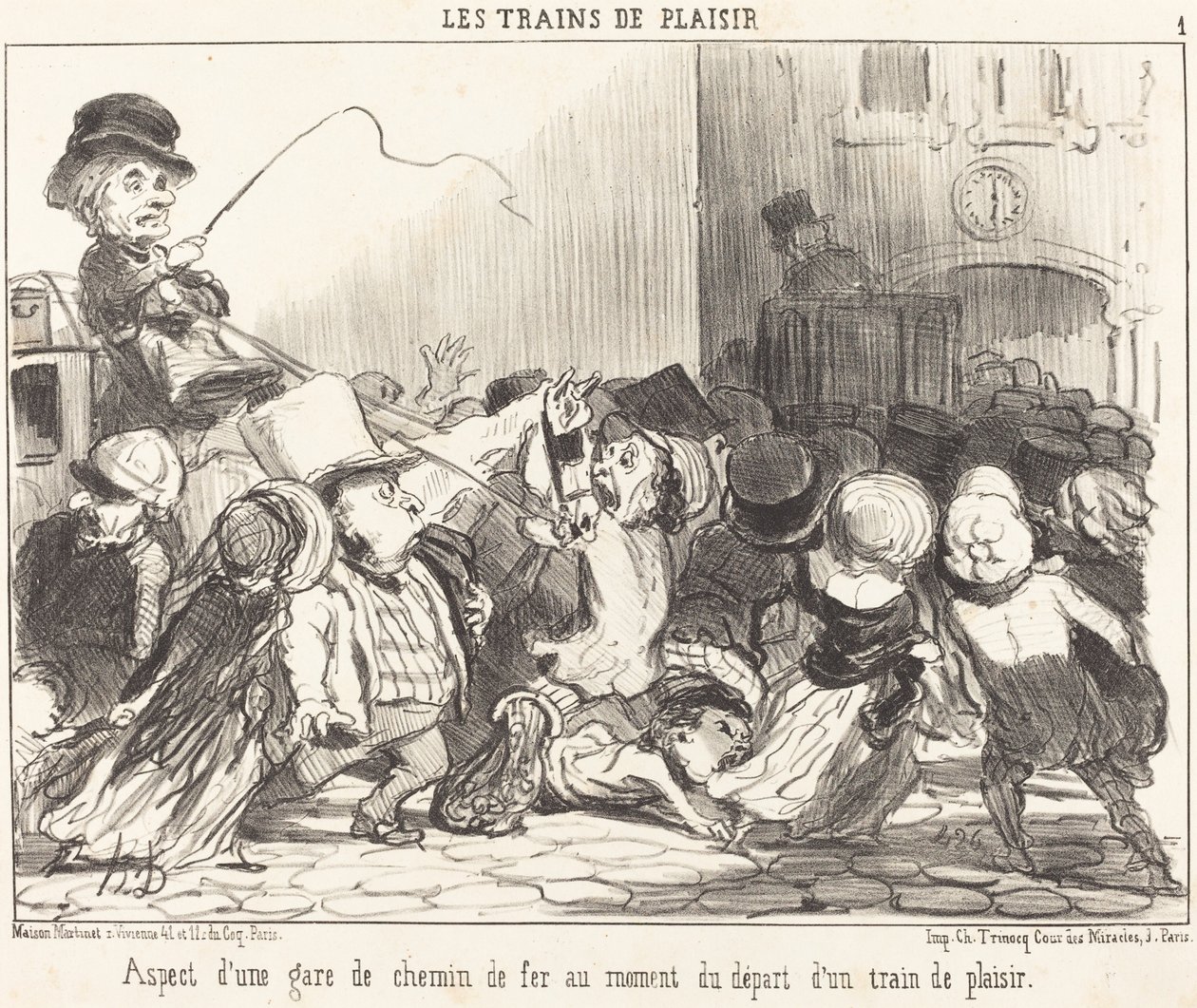 Vasútállomás megjelenése... alkotó: Honoré Daumier
