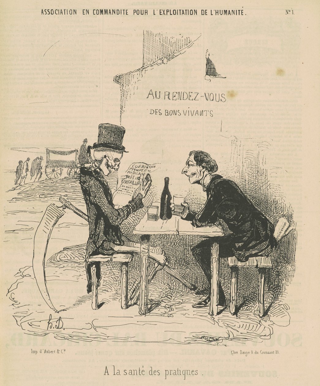Korlátozott társulás az emberiség egészségügyi gyakorlatok hatásának alkotó: Honoré Daumier