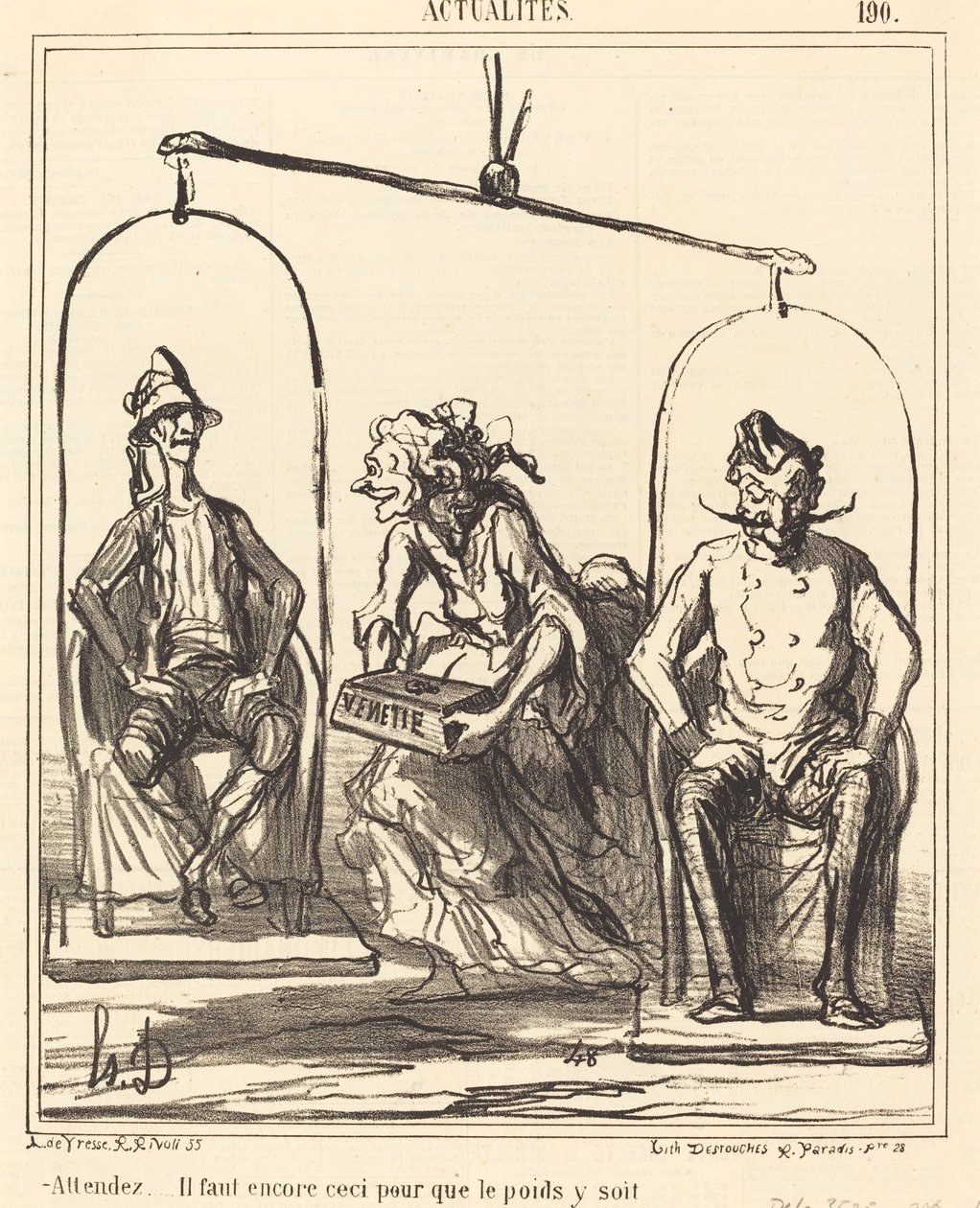 Várj, ez még mindig kell... alkotó: Honoré Daumier