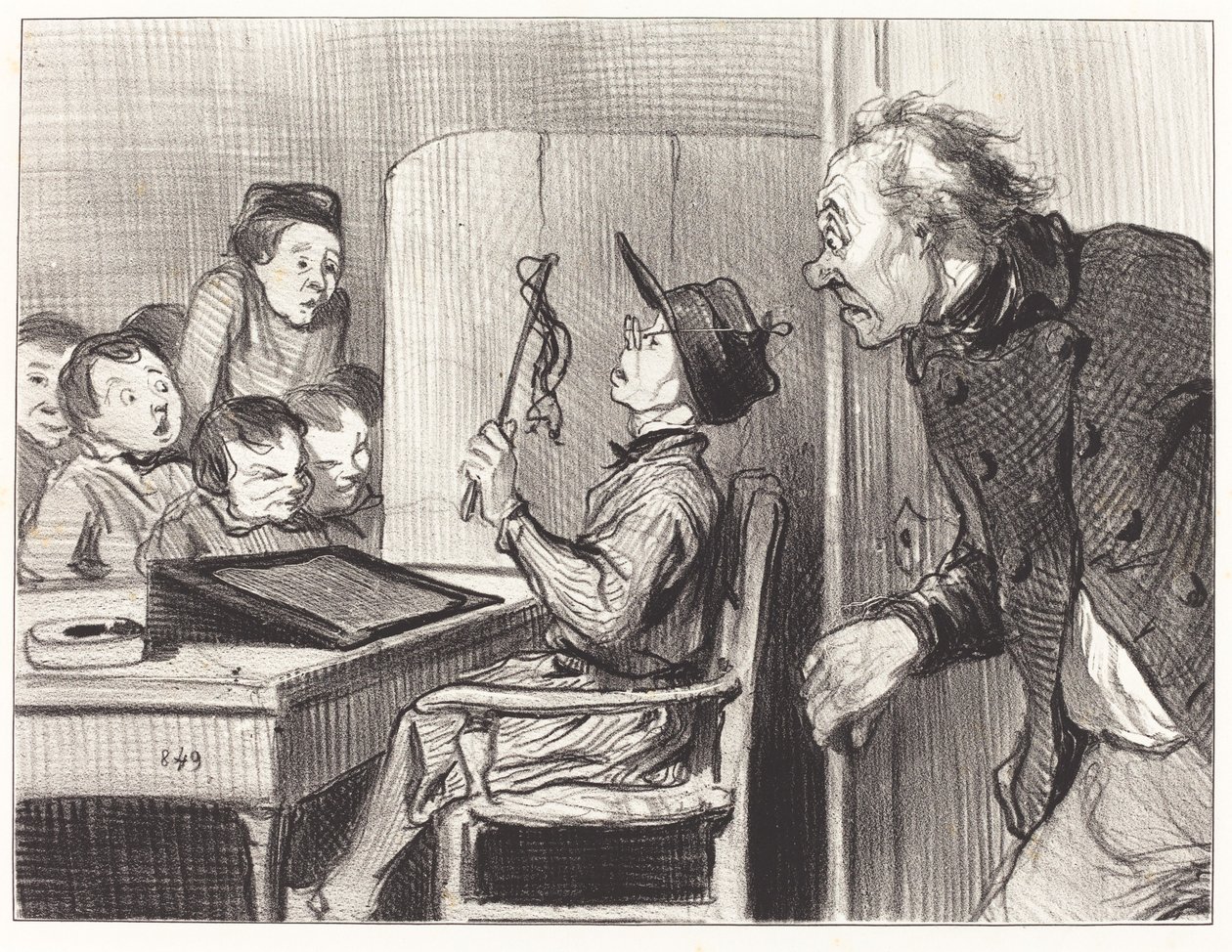 Várj... adok neked... az iskolamestertől alkotó: Honoré Daumier